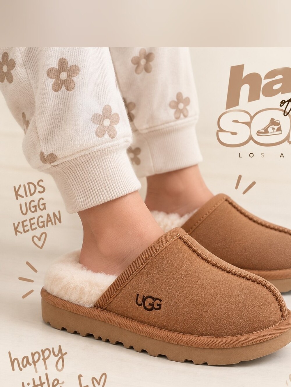 UGG KIDS' KEEGAN SLIDE SLIPPER | KIDS' | COLOR: CHESTNUT | BRAND NEW WITHOUT BOX